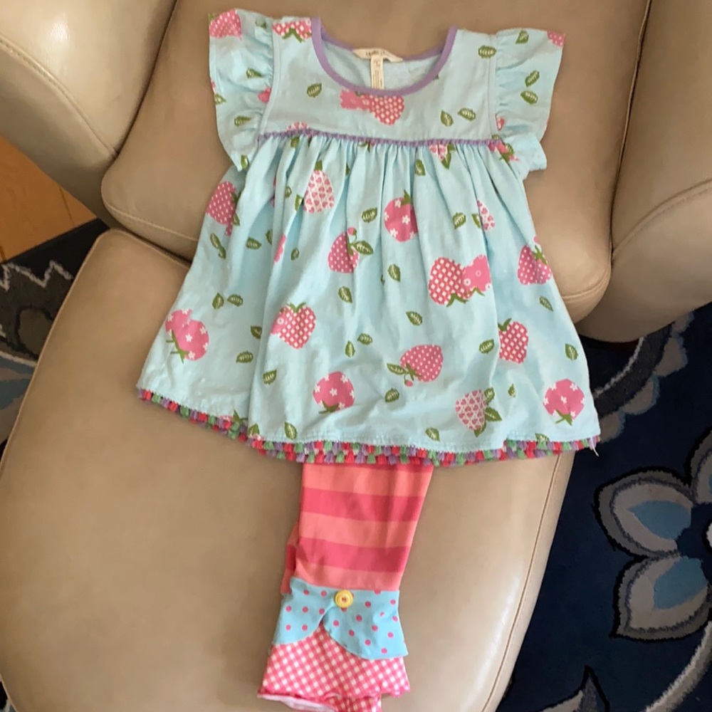 Matilda Jane Size 8 matching outfit-strawberries